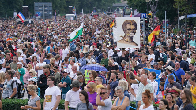 Coronavirus Skeptics And Right-Wing Extremists Protest In Berlin 