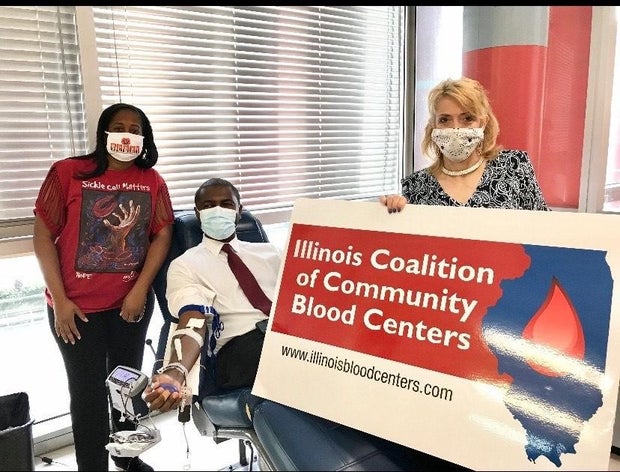 State Rep. LaShawn Ford Donating Blood 