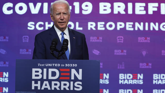Democratic Presidential Candidate Joe Biden Speaks On 2020-21 School Year Amid Coronavirus Pandemic 