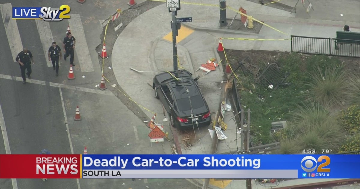 Man Killed In Car-To-Car Shooting In South Los Angeles - CBS Los Angeles