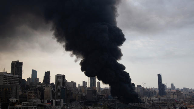 Fire Breaks Out At Beirut Port, Site Of Last Month's Deadly Blast 