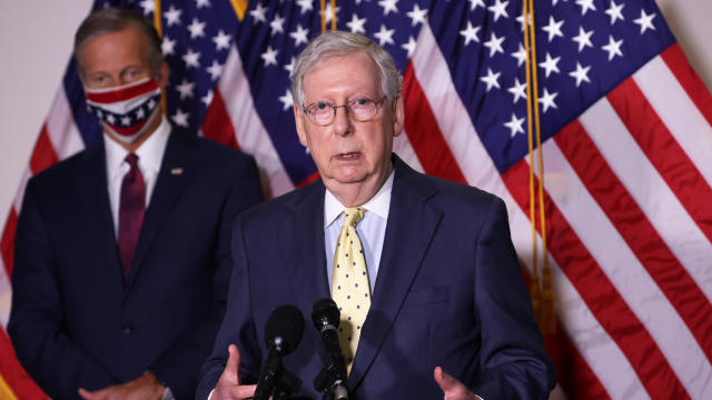 GOP And Democratic Senators Hold Press Conferences At The U.S. Capitol 