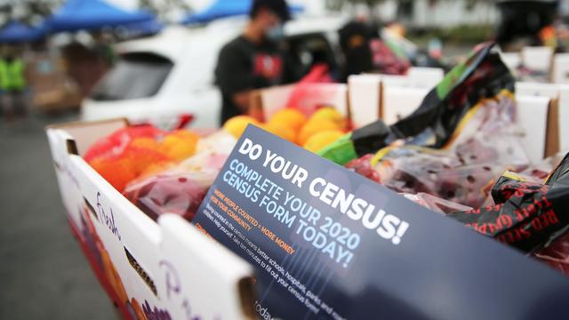 Los Angeles Food Bank Distributes Food Supplies And Census Information 