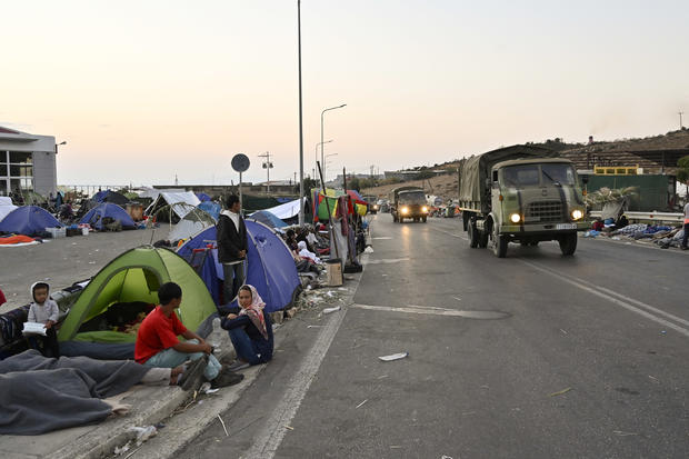 Thousands Of Migrants Displaced After A Fire In Lesbos Camp 