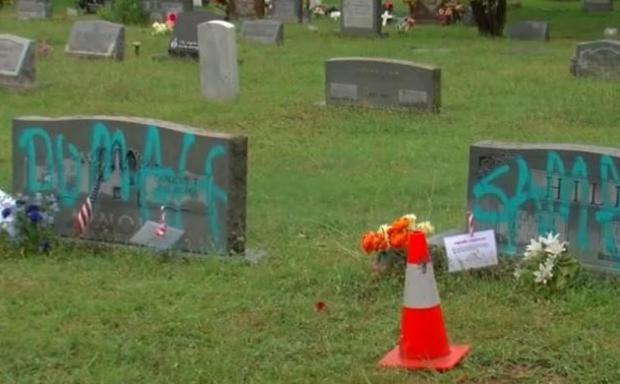 Austin cemetery vandalism 1 