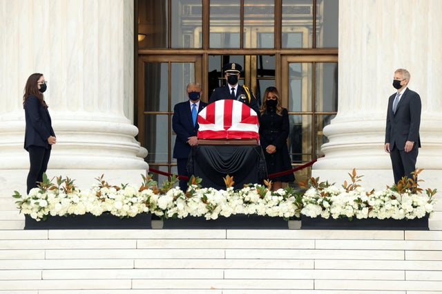 Late U.S. Supreme Court Justice Ginsburg lies in repose in Washington 