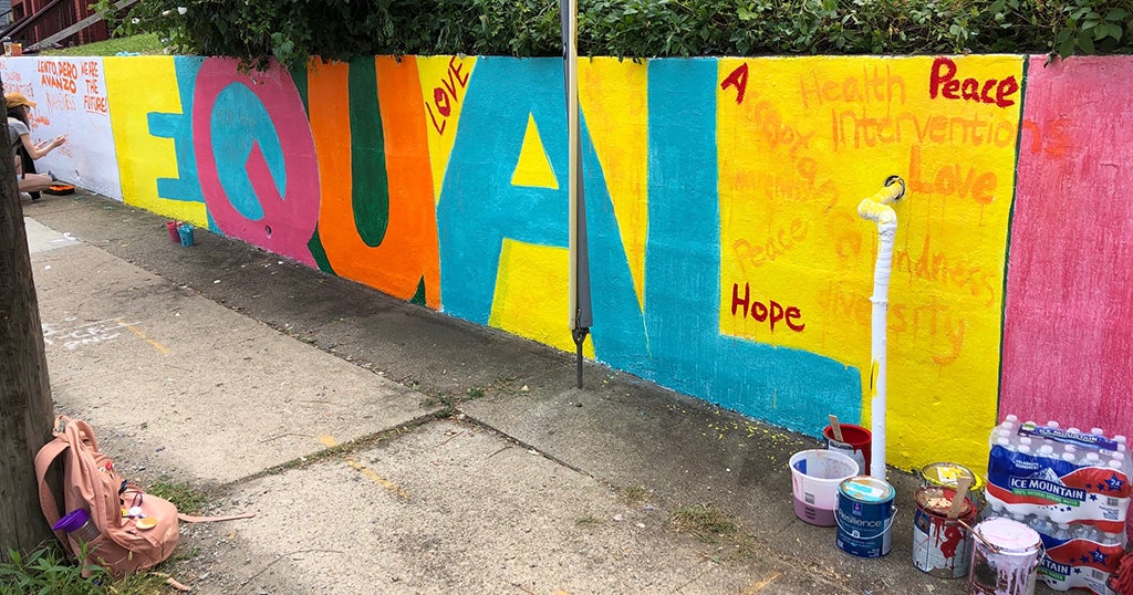 Community Paints Mural Calling For Unity In Oakland - CBS Pittsburgh