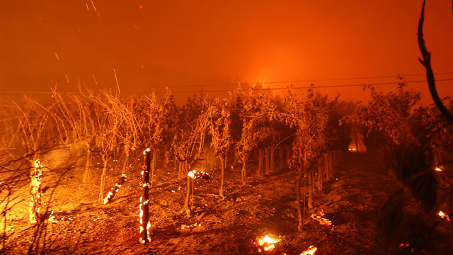 Glass Fire Burns Through Napa Valley As Hot And Dry Conditions Return To Northern California 