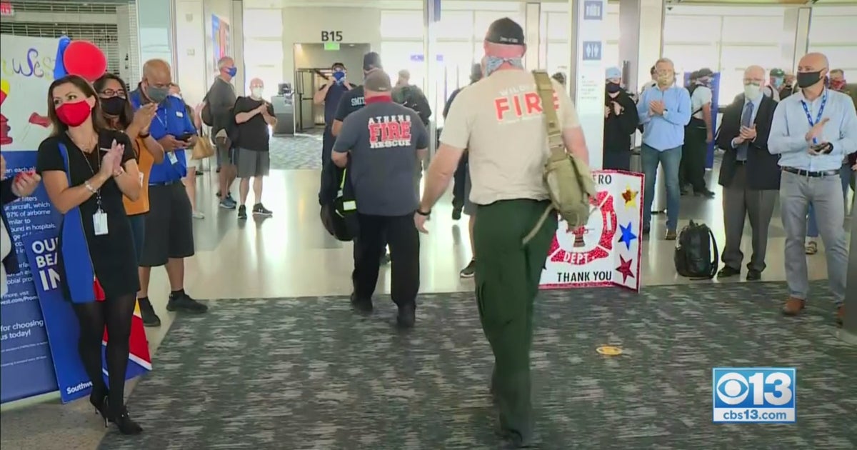 Firefighting Crews Arrive From Texas To Help Battle California ...