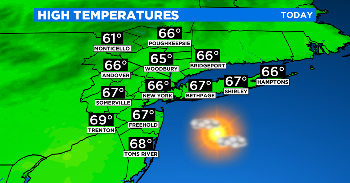 CBS2 Weather Headlines: Mid 60s This Afternoon, Scattered Showers Late ...