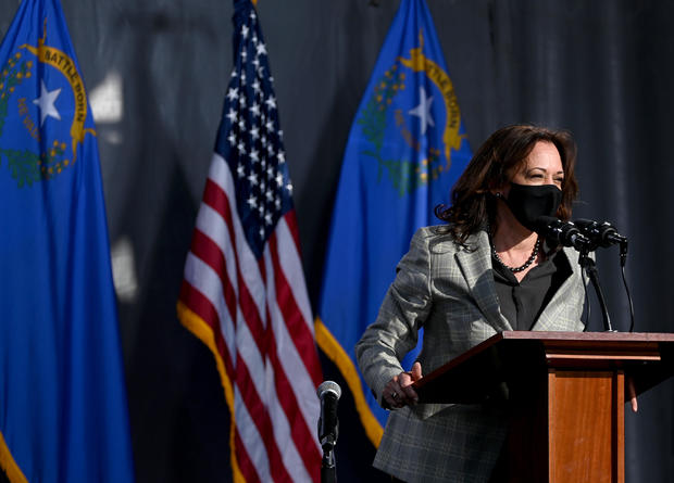 Democratic Vice Presidential Nominee Kamala Harris Campaigns In Nevada 