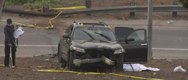 Woman Found Shot To Death In Crashed SUV Off 710 Freeway In Paramount; Gunman At Large 