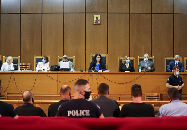 Trial of leaders and members of far-right Golden Dawn party in Athens 