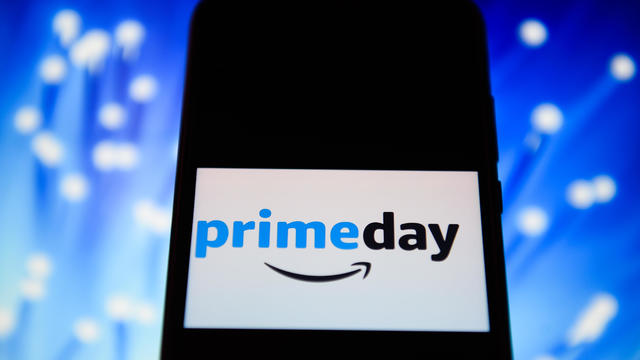 In this photo illustration an Amazon Prime day logo seen 