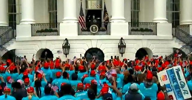 Trump event at White House had hallmarks of campaign event - CBS News