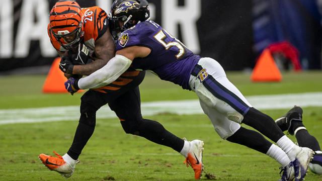 Ravens get defensive, stuff Burrow in 27-3 rout of Bengals