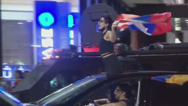 Armenia protest BH car