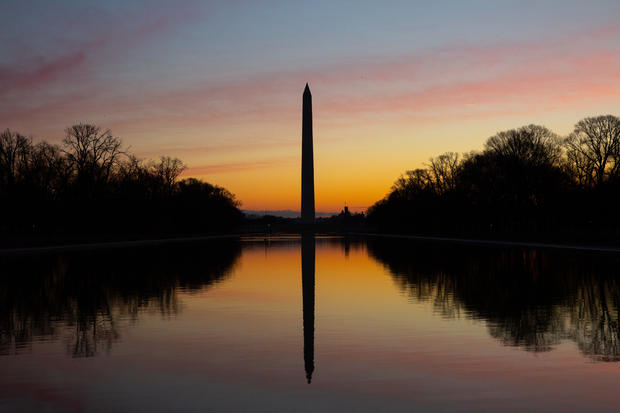 Sunrise Over The Washington Monuments 