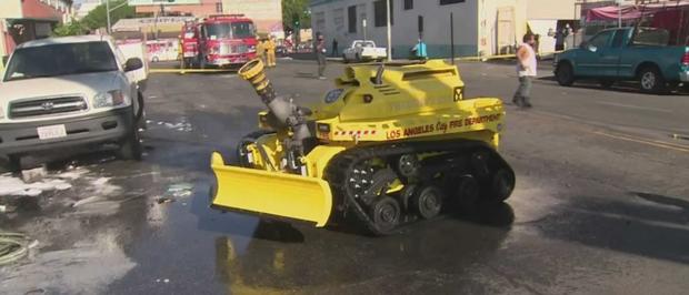An LAFD firefighting robot 