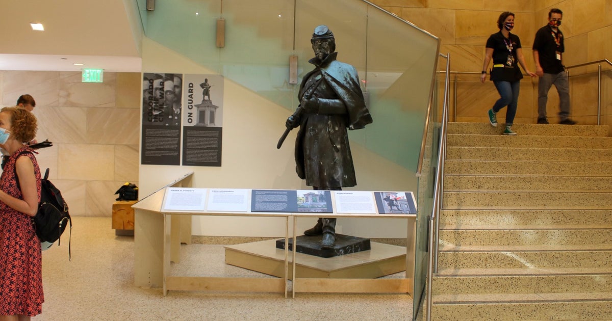 Toppled Statue Outside Colorado Capitol Now On Display Inside History