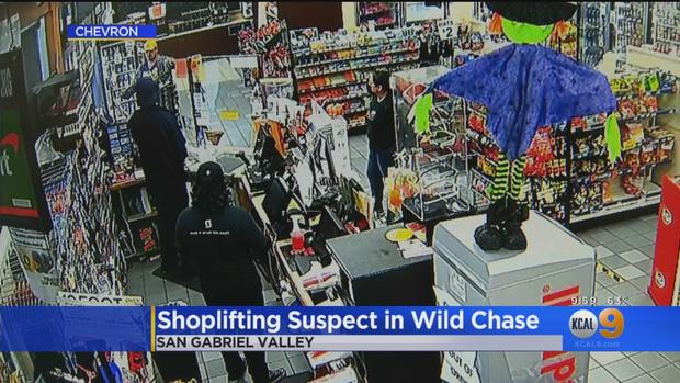 shoplifting suspect pursuit 