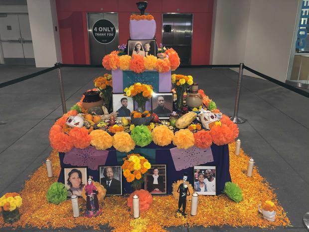 Day Of The Dead Alter Set Up In Downtown LA 