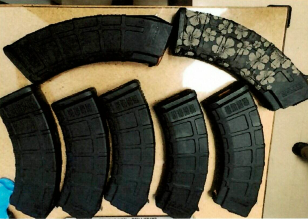 AK-47 magazine seized from Ivan Hunter 