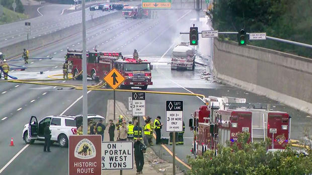 Tanker Truck Fire on Interstate 80 in Richmond 