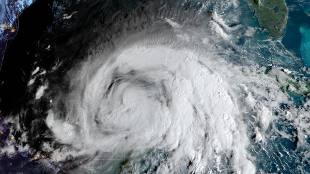 Tropical Storm Zeta moves over Mexico's Yucatan Peninsula in a satellite image captured at 8:56 a.m. ET on October 27, 2020. 