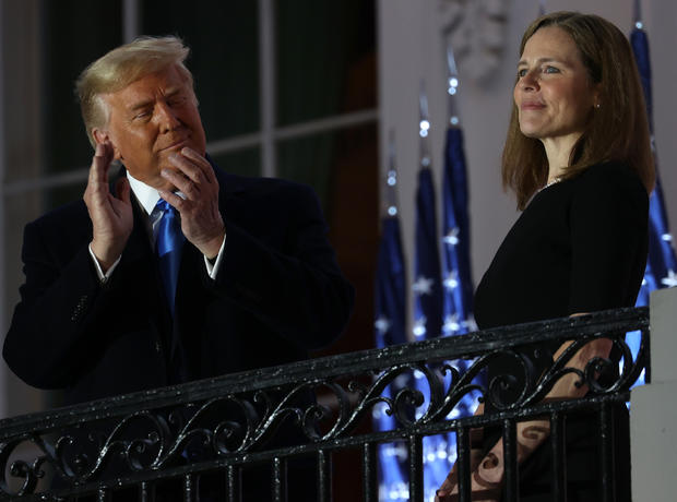 Amy Coney Barrett Is Sworn-In As New Supreme Court Justice At The White House 