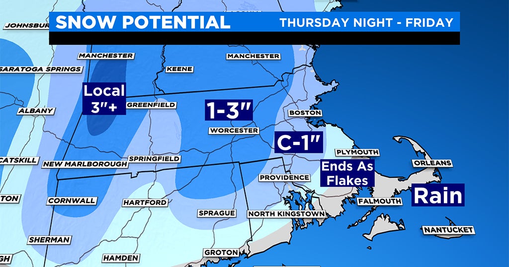 First Snow Of Season Then Temperatures Plummet - CBS Boston