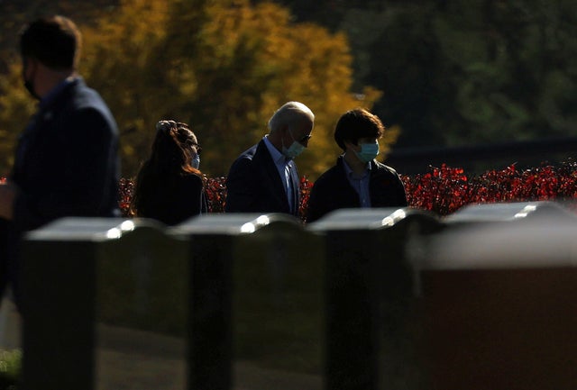 U.S. President-elect Joe Biden visits family graves after a church service in Wilmington, Delaware 