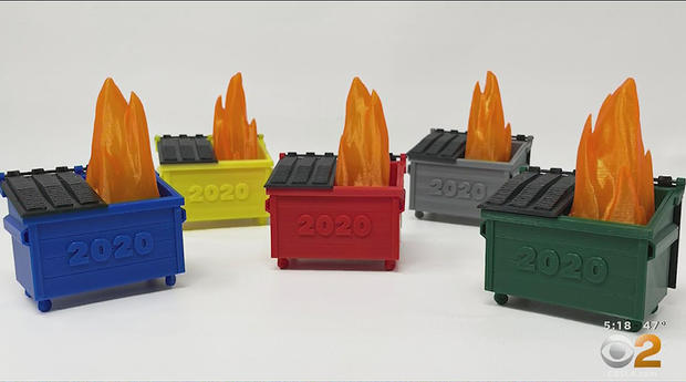 dumpster fire toys ornaments 
