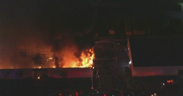 Massive 2-Alarm Fire Destroys Commercial Building In City Of Industry 