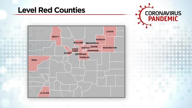 red level counties 