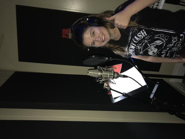 Grace Rembinski in Recording Booth 