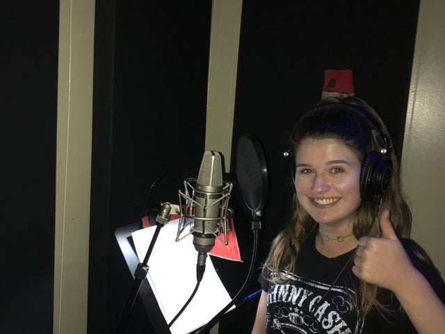 Grace Rembinski in Recording Booth 
