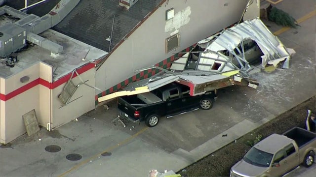 Tornado Damage In Arlington Texas 