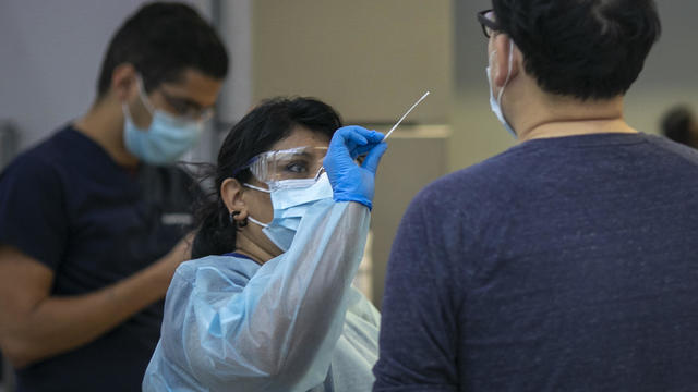 Coronavirus testing at LAX 