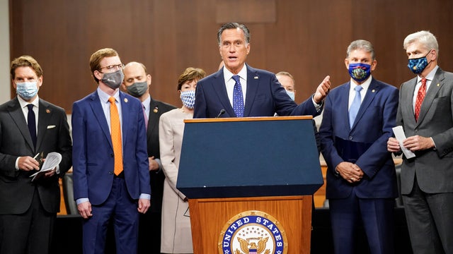 Bipartisan members of the Senate and House announce coronavirus relief legislation framework at news conference on Capitol Hill in Washington 