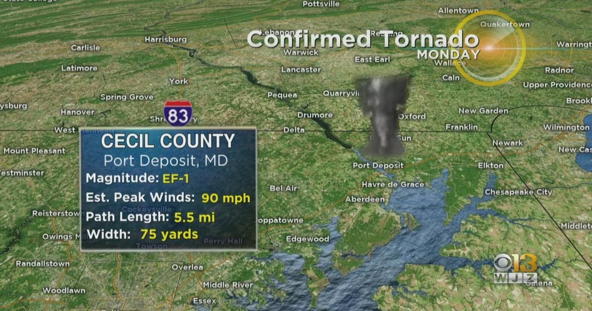 Maryland Weather EF1 Tornado Touched Down In Cecil County Monday