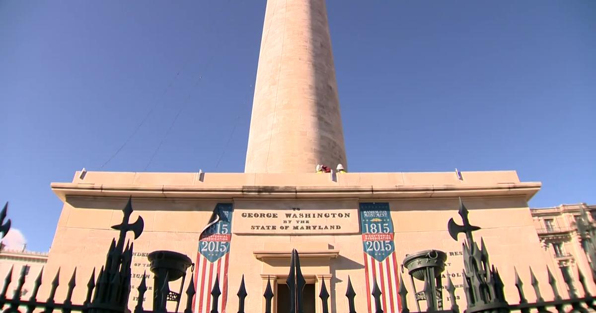 Baltimore's Washington Monument Shines With New LED Light System CBS