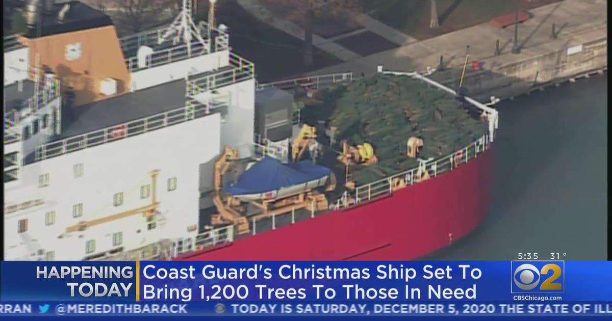 Coast Guard's Christmas Ship Brings 1,200 Trees To People In Need CBS
