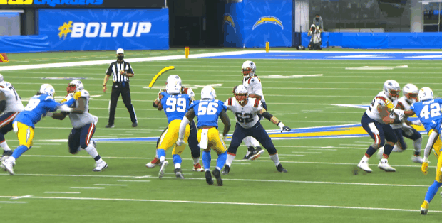 Jerry Tillery hands to the face 