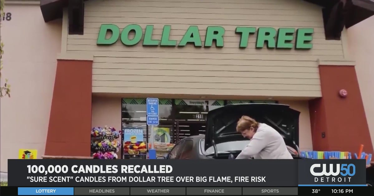'Sure Scents' Candles From Dollar Tree Recalled Over Big Flame, Fire
