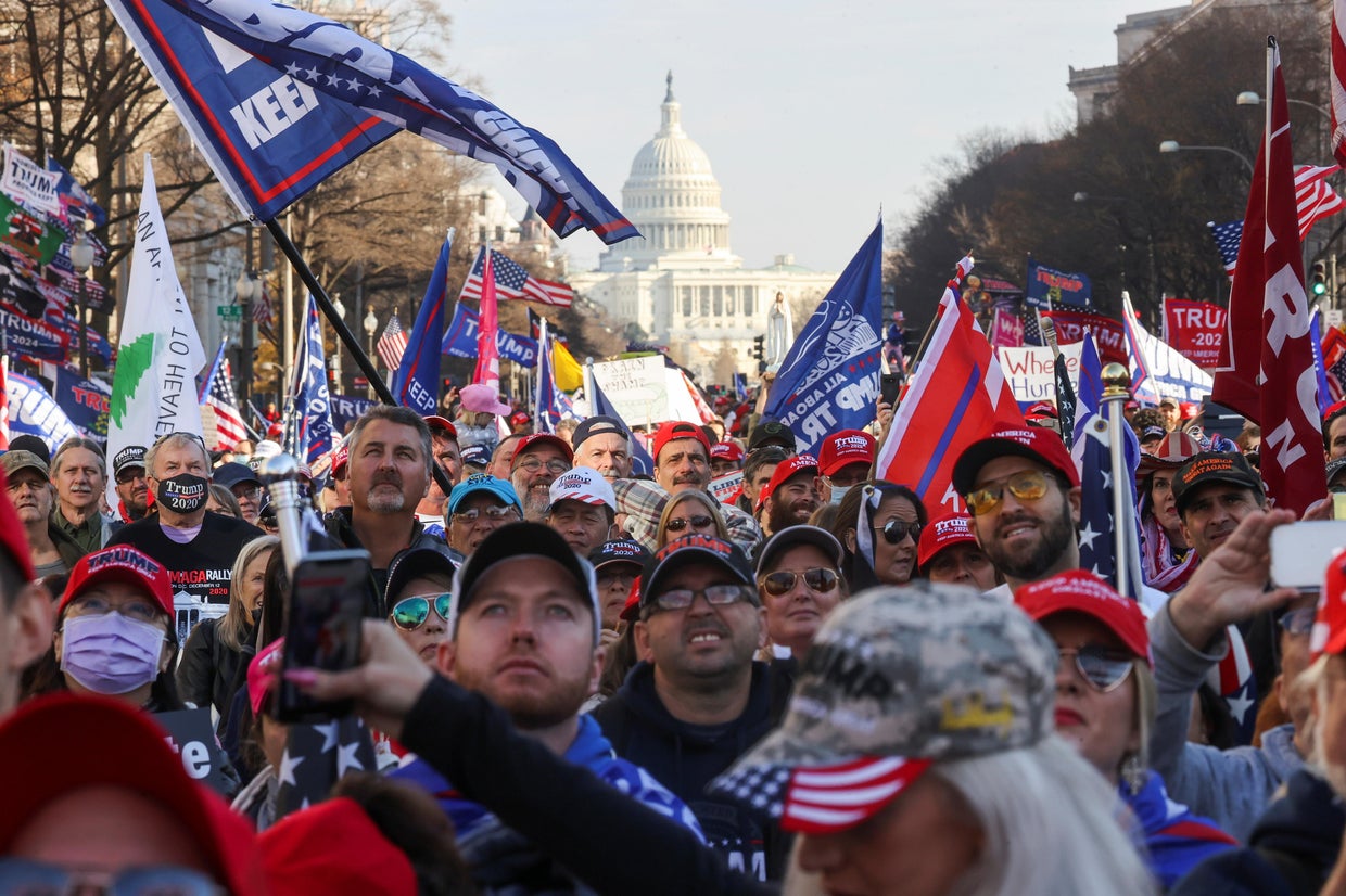 Thousands gather in Washington D.C. to show support for Trump - CBS News