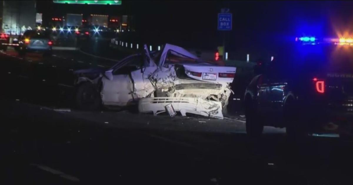 Two Killed, 1 Hurt In Mangled Pileup On 210 Freeway In Glendora - CBS ...