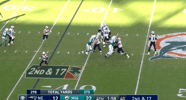 Dalton Keene fumbles 