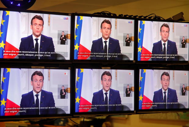 French President Emmanuel Macron gives traditional New Year address to the nation 