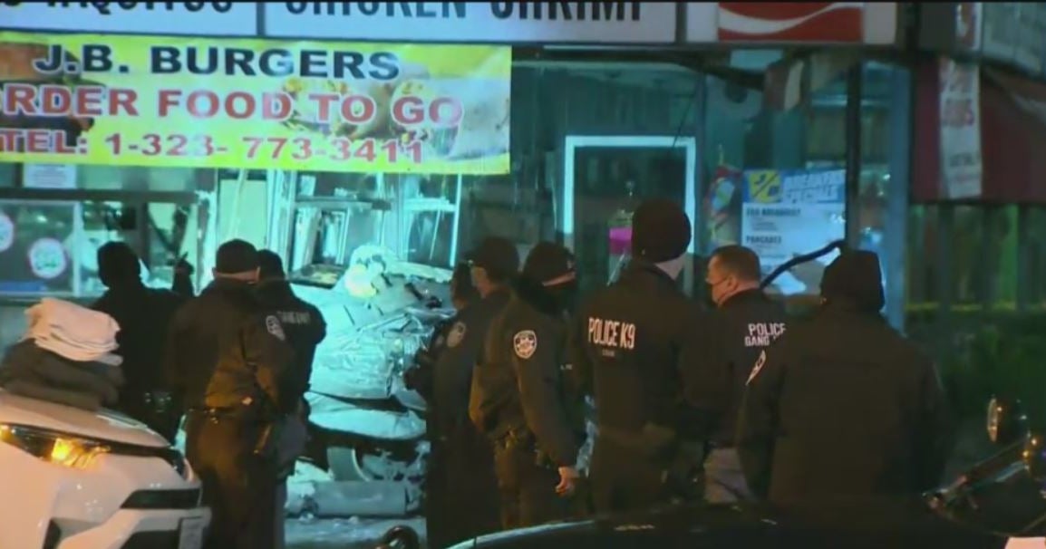 Driver Killed After Car Careens Into Restaurant In Bell Gardens CBS
